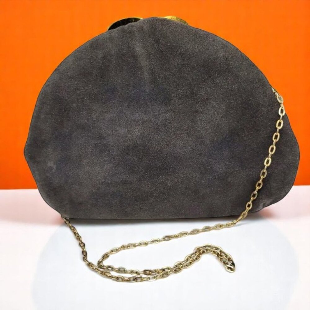 MCM Vintage Harry Livine Suede Leather Clutch Shoulder Bag Purse